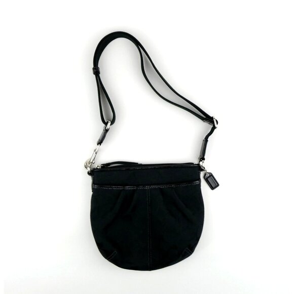 Coach Black Signature Fabric Crossbody Bag With Adjustable Strap & Zip Closure - Picture 1 of 13